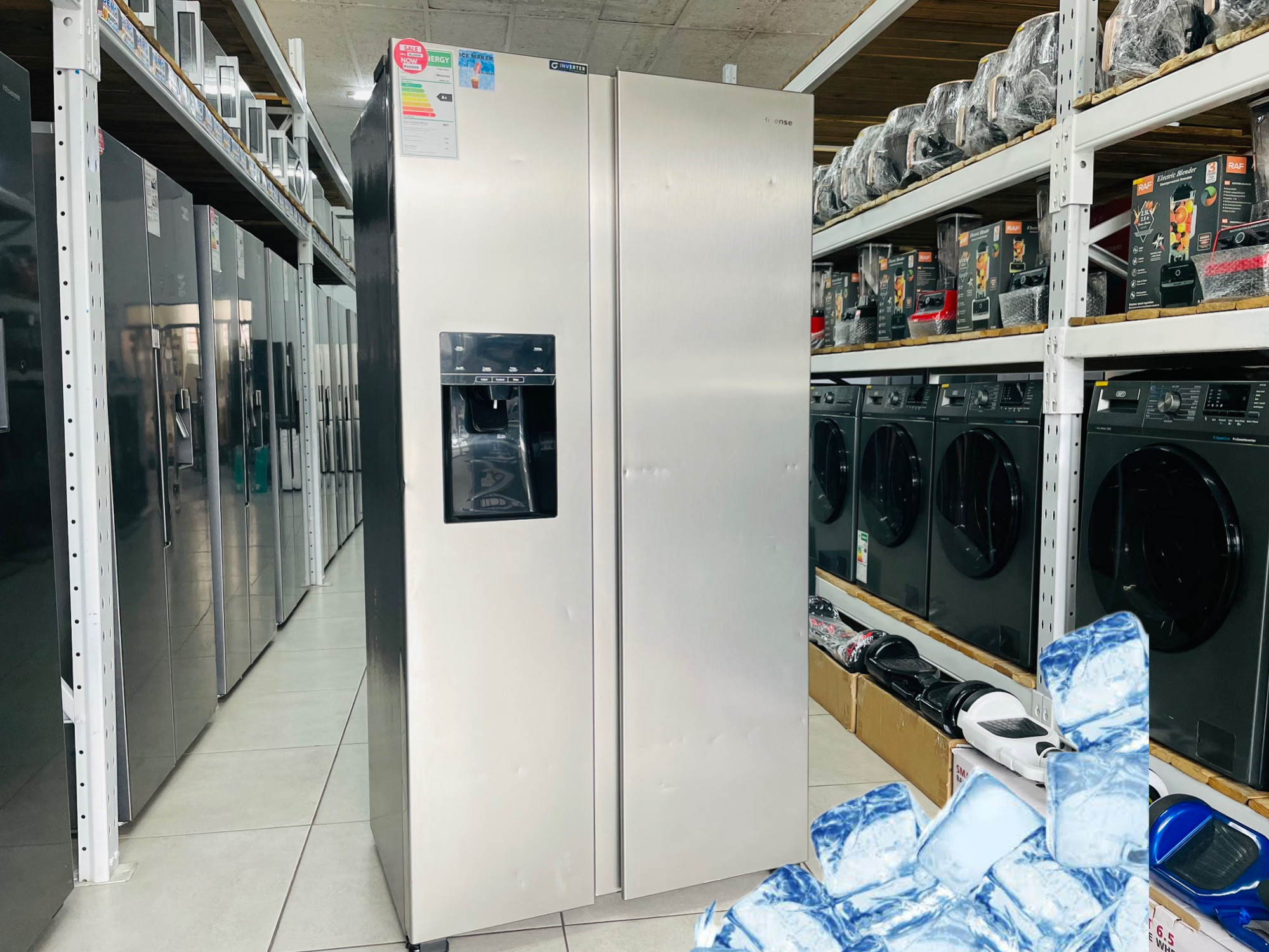 474L Hisense H690SSIDL ice maker/ crushed ice / water dispenser