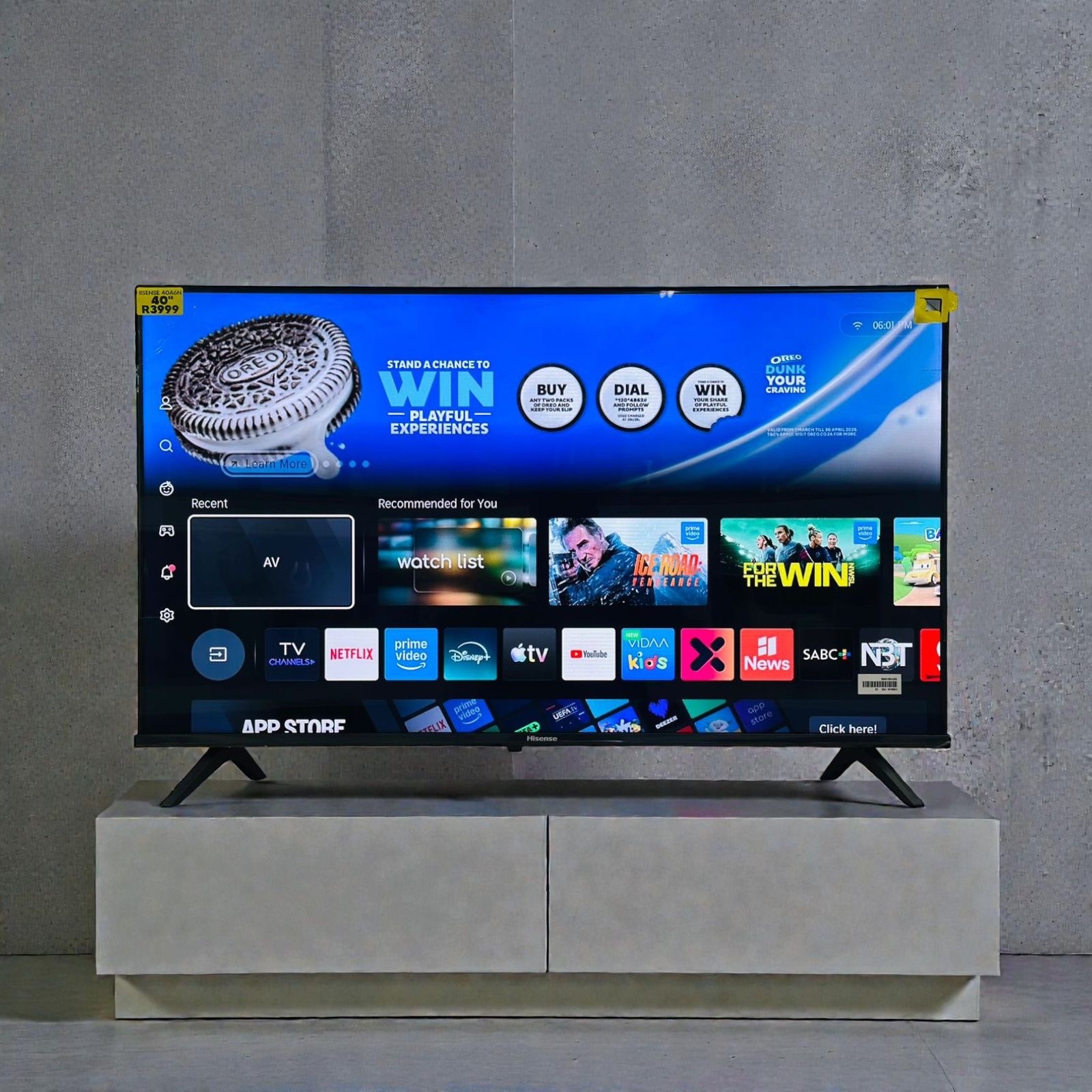 40 Inch Hisense A4 series Smart Tv