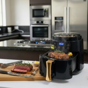 8L Digital Air fryer with bronze handle