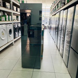 269L HISENSE BLACK GLASS MIRROR H360BMI-WD FRIDGE FREEZER
