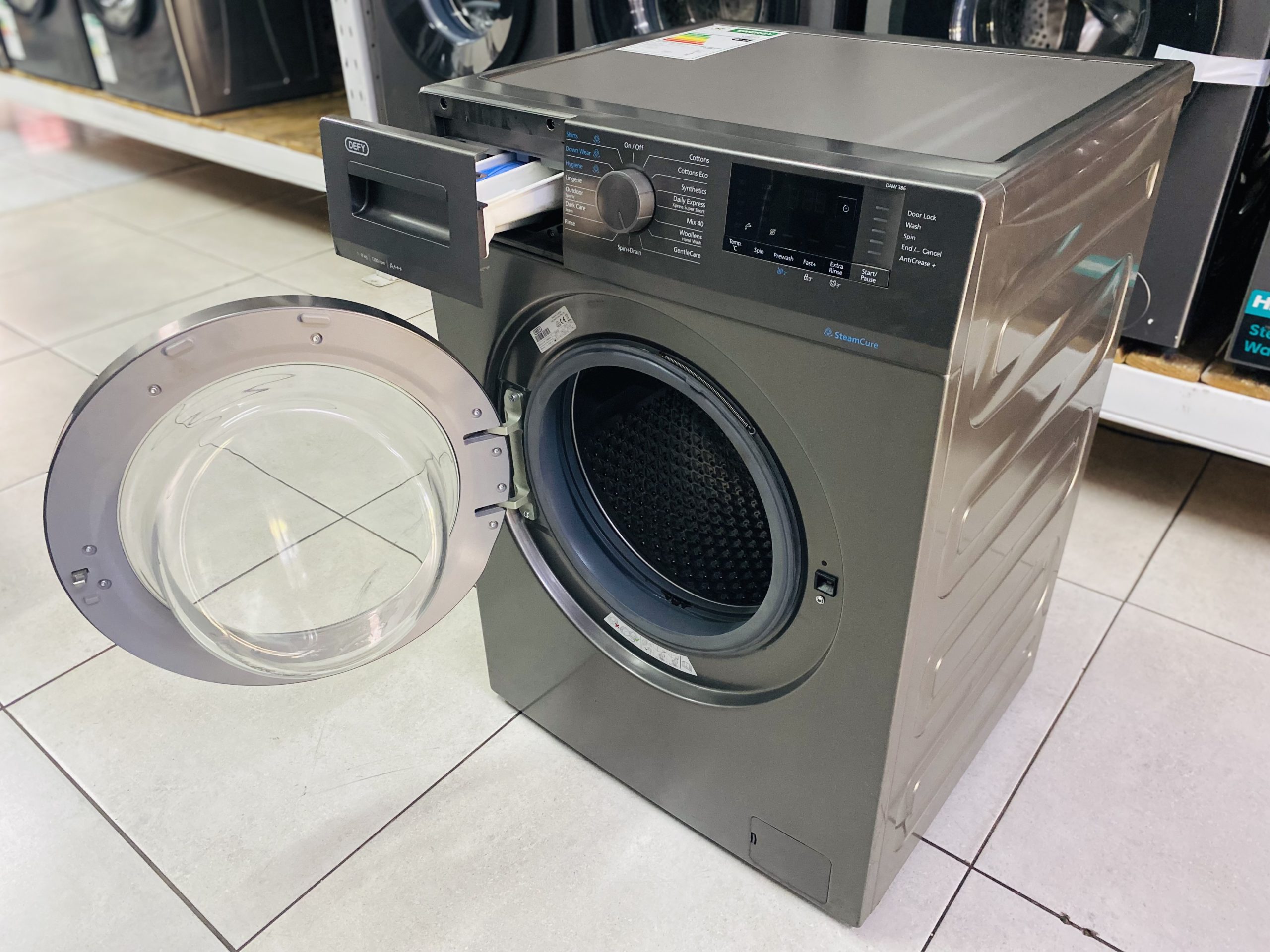 8KG DEFY FRONT LOADER WASHING MACHINE STEAMCURE DAW386 - Image 2