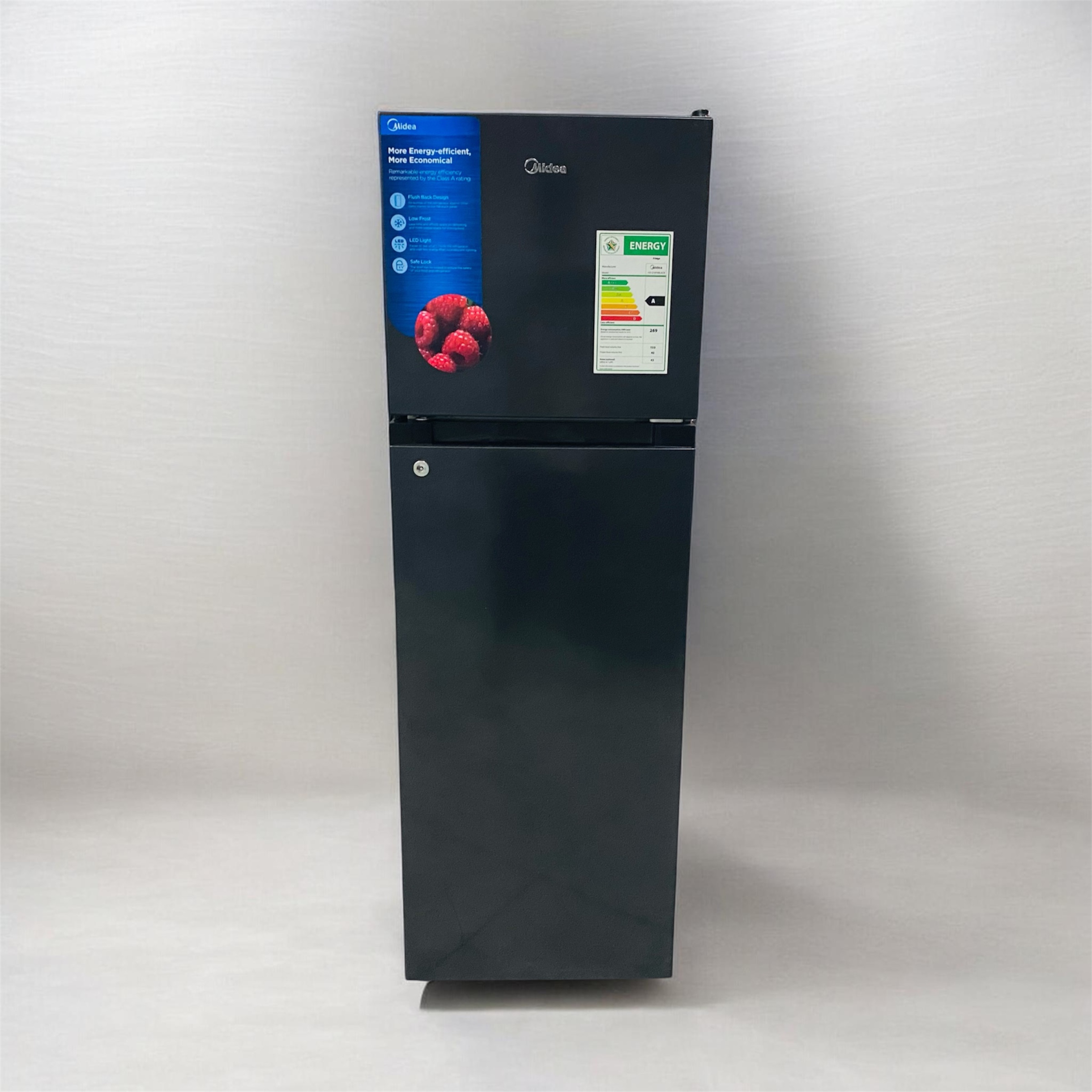 173L MIDEA TOP FREEZER FRIDGE HD-216FNBLACK